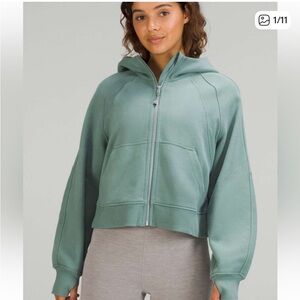 LULULEMON SCUBA - FULL ZIP SCUBA IN TIDEWATER TEAL SIZE XS/S
